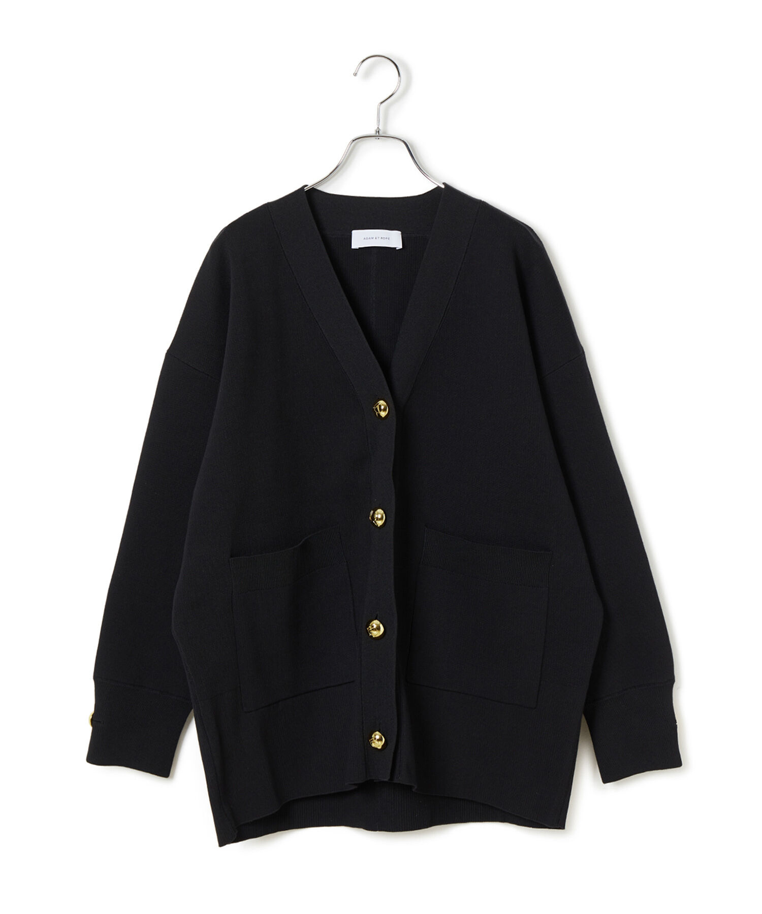ADAM ET ROPE'「【サステナブル】ロゴボタンミドルカーディガン」|カーディガン|