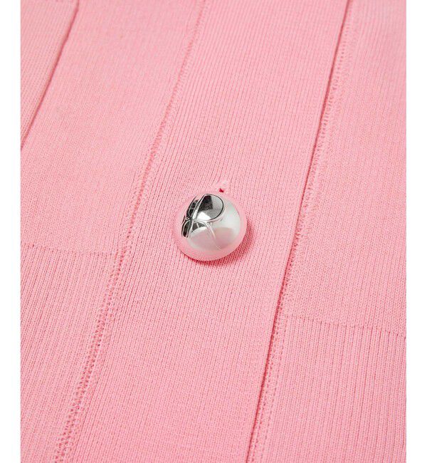 ADAM ET ROPE'「【サステナブル】ロゴボタンミドルカーディガン」|カーディガン|