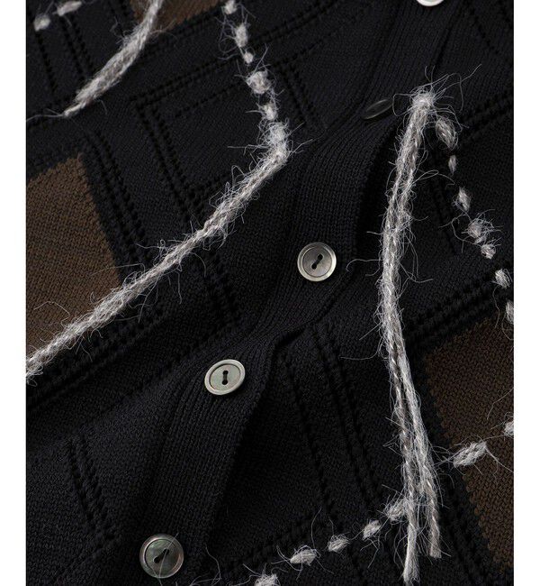 ADAM ET ROPE'「パターンニットカーディガン」|カーディガン|