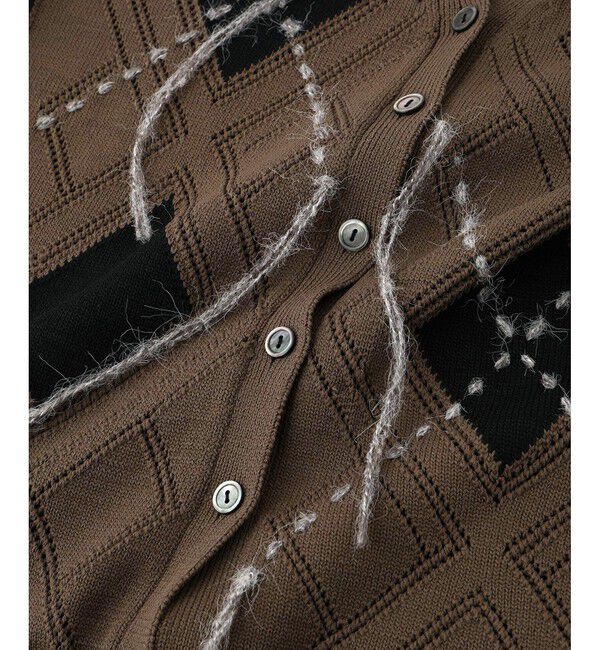 ADAM ET ROPE'「パターンニットカーディガン」|カーディガン|