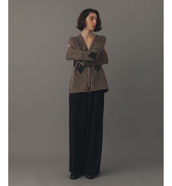 ADAM ET ROPE'「パターンニットカーディガン」|カーディガン|