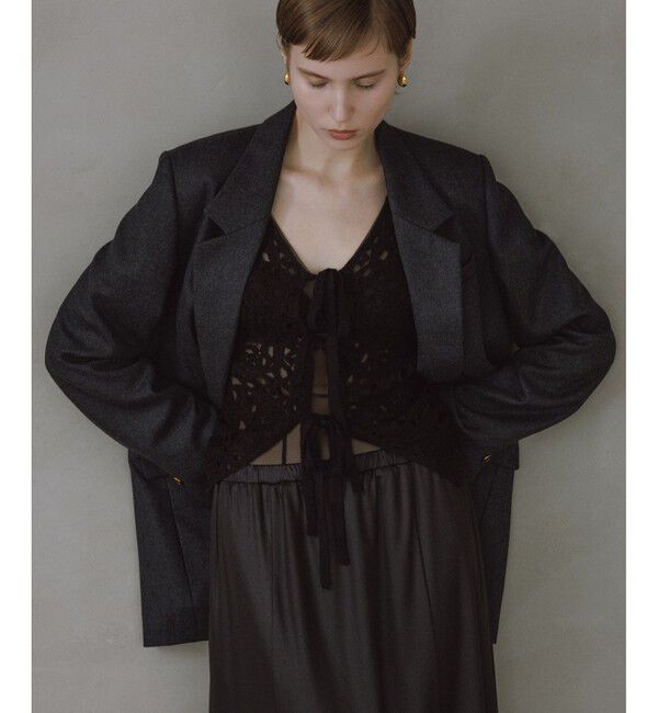 ADAM ET ROPE'「ウールクロシェレーストップス」|シャツ・ブラウス|