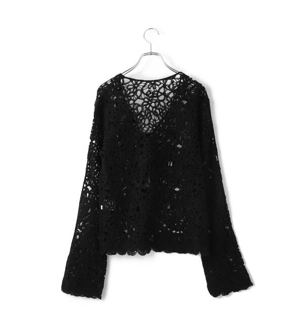 ADAM ET ROPE'「ウールクロシェレーストップス」|シャツ・ブラウス|