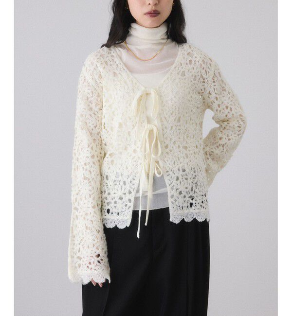 ADAM ET ROPE'「ウールクロシェレーストップス」|シャツ・ブラウス|