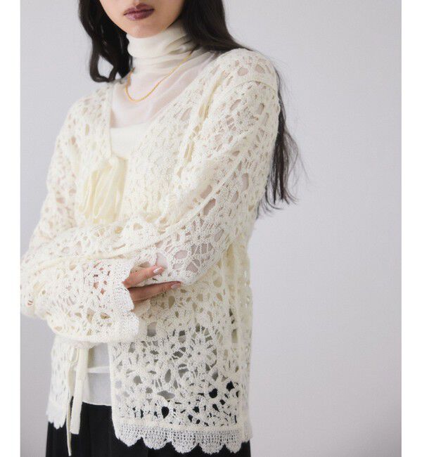 ADAM ET ROPE'「ウールクロシェレーストップス」|シャツ・ブラウス|