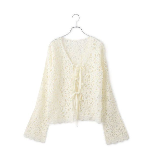 ADAM ET ROPE'「ウールクロシェレーストップス」|シャツ・ブラウス|