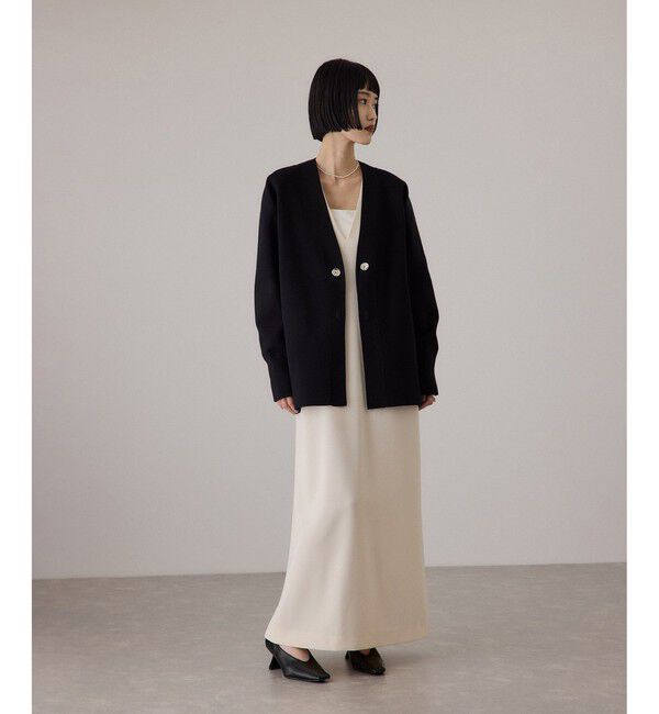 ADAM ET ROPE'「【サステナブル】マルチwayリボンミドルカーディガン」|カーディガン|