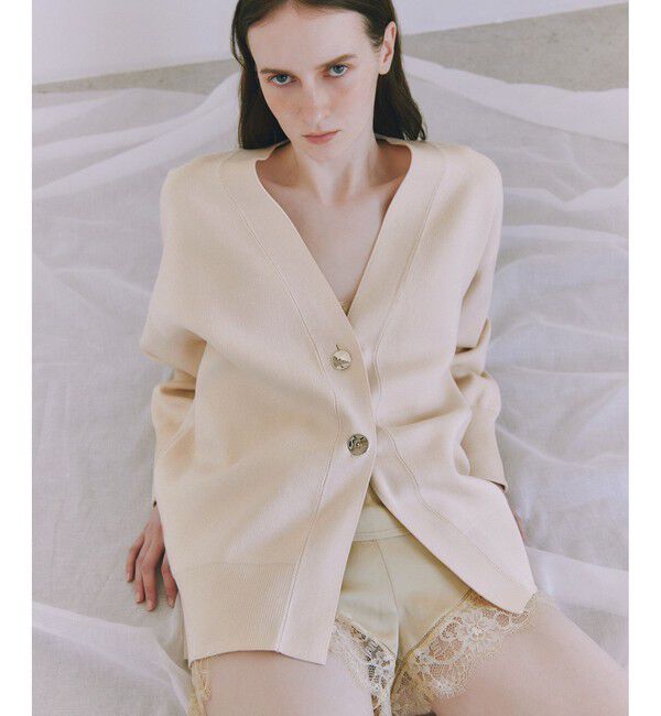 ADAM ET ROPE'「【サステナブル】マルチwayリボンミドルカーディガン」|カーディガン|