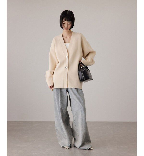 ADAM ET ROPE'「【サステナブル】マルチwayリボンミドルカーディガン」|カーディガン|