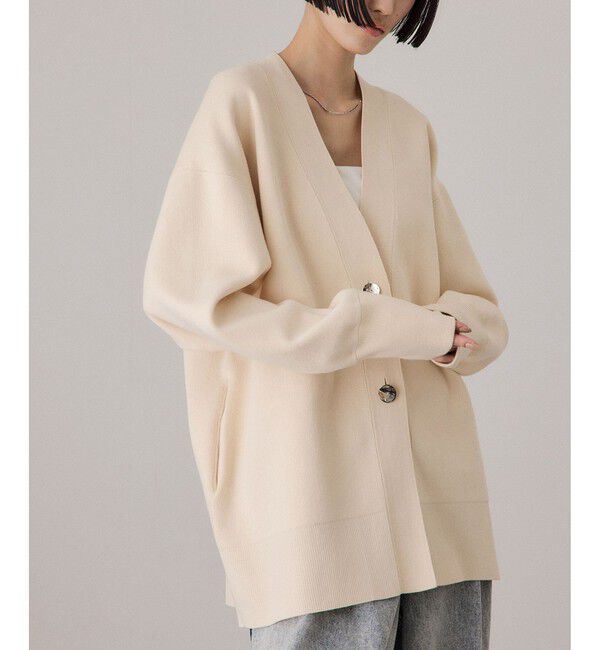 ADAM ET ROPE'「【サステナブル】マルチwayリボンミドルカーディガン」|カーディガン|