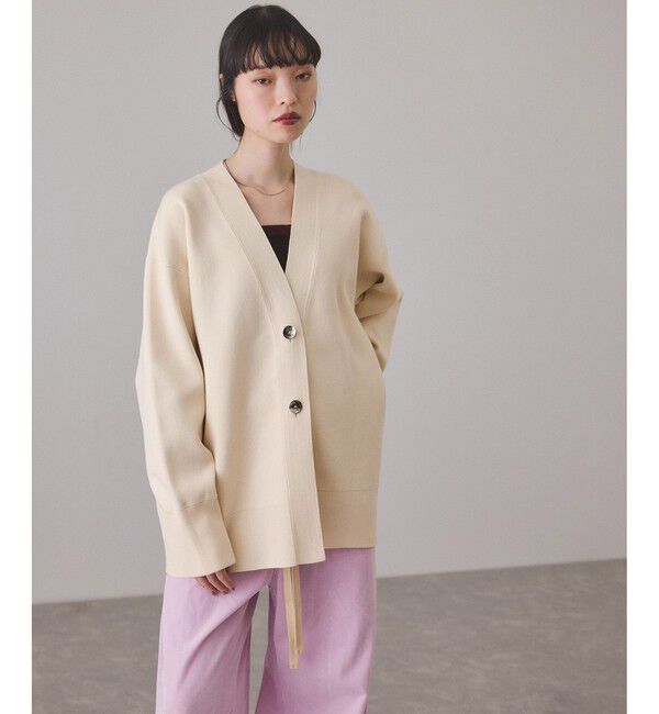 ADAM ET ROPE'「【サステナブル】マルチwayリボンミドルカーディガン」|カーディガン|