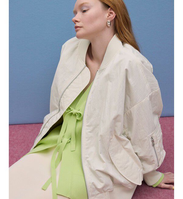 ADAM ET ROPE'「【サステナブル】マルチwayリボンミドルカーディガン」|カーディガン|