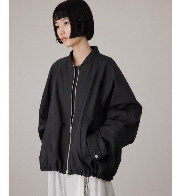 ADAM ET ROPE'「【サステナブル】グランウォームシルエットブルゾン/撥水」|ブルゾン・スタジャン|ブラック(01)