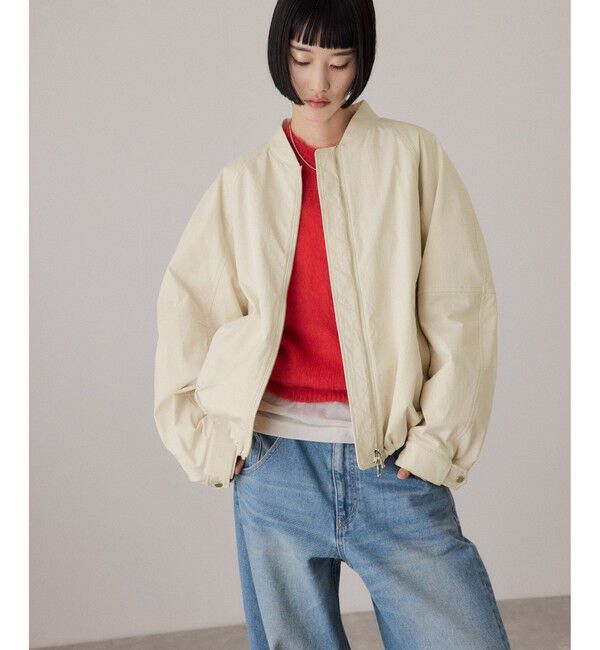 ADAM ET ROPE'「【サステナブル】グランウォームシルエットブルゾン/撥水」|ブルゾン・スタジャン|