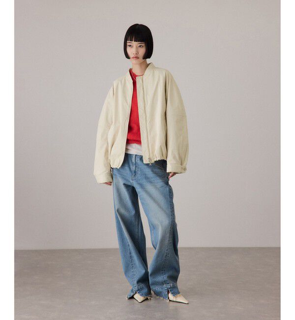 ADAM ET ROPE'「【サステナブル】グランウォームシルエットブルゾン/撥水」|ブルゾン・スタジャン|