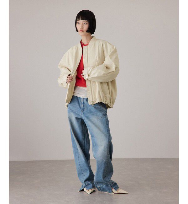 ADAM ET ROPE'「【サステナブル】グランウォームシルエットブルゾン/撥水」|ブルゾン・スタジャン|