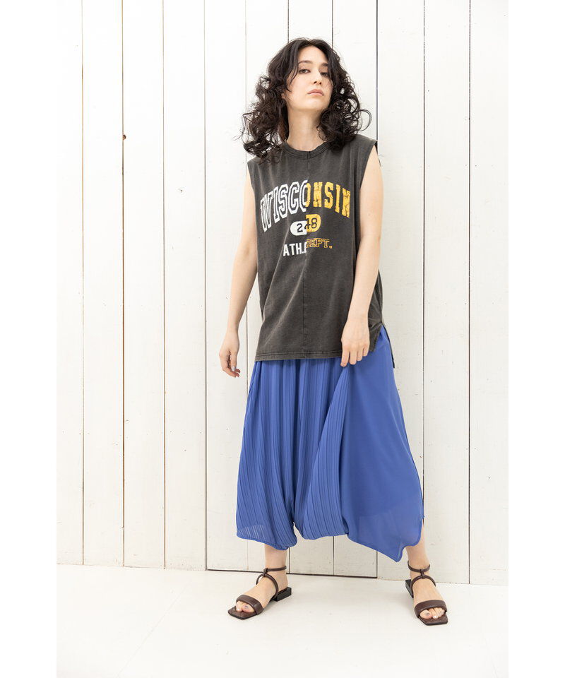  「プリーツレイヤードアラジンパンツ」|サルエル|