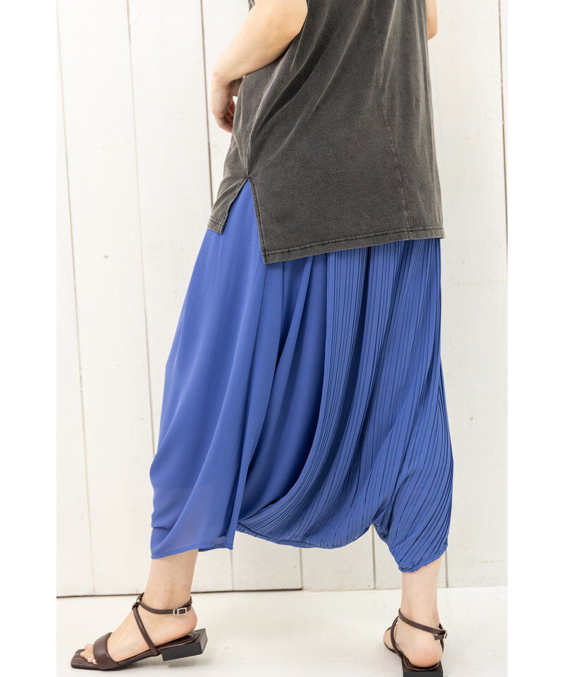  「プリーツレイヤードアラジンパンツ」|サルエル|