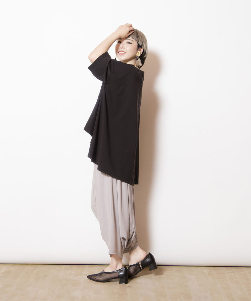  「プリーツレイヤードアラジンパンツ」|サルエル|