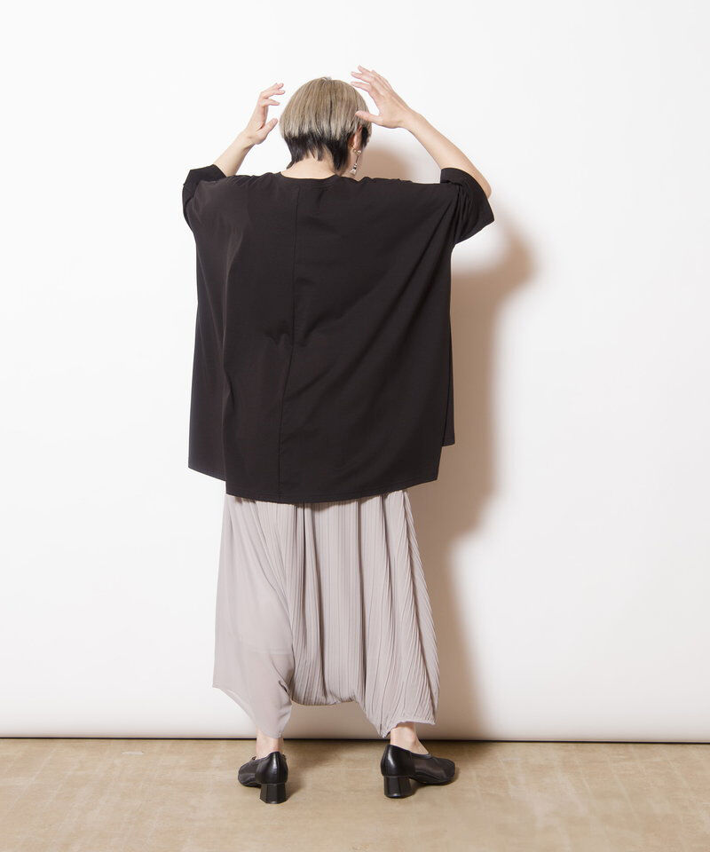  「プリーツレイヤードアラジンパンツ」|サルエル|