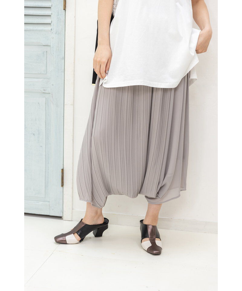  「プリーツレイヤードアラジンパンツ」|サルエル|
