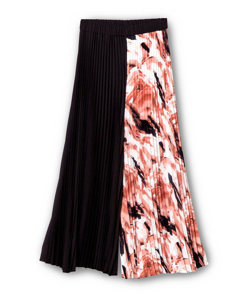  「バイカラープリントプリーツパンツ」|その他|