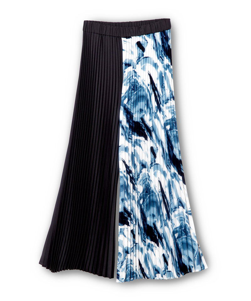  「バイカラープリントプリーツパンツ」|その他|