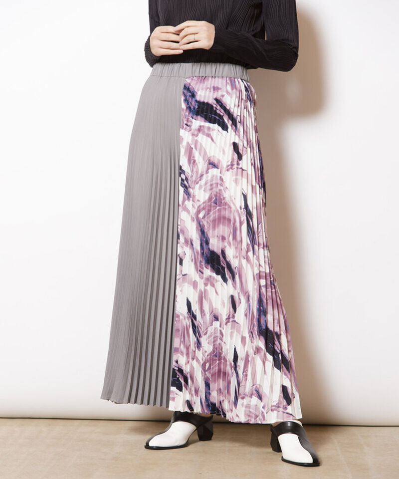  「バイカラープリントプリーツパンツ」|その他|PURPLE