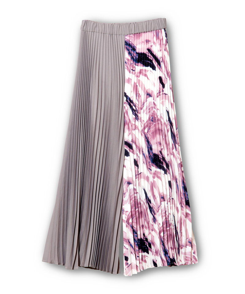  「バイカラープリントプリーツパンツ」|その他|