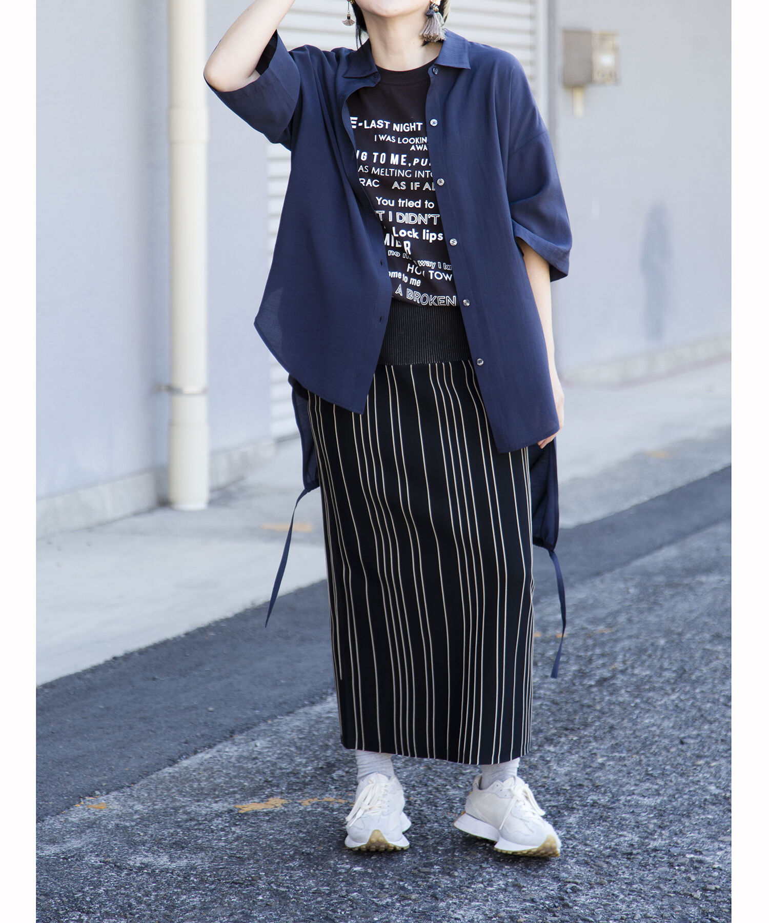  「【WEB限定アイテム】ﾊﾞｯｸﾛﾝｸﾞｷﾞｬｻﾞｰﾌﾞﾗｳｽ」|シャツ・ブラウス|