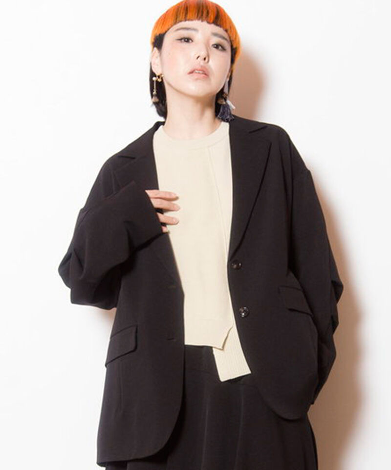  「タックスリーブテーラードジャケット」|テーラードジャケット|BLACK
