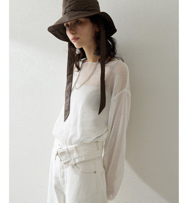  「ボートメッシュニットプルオーバー」|ニット・セーター|