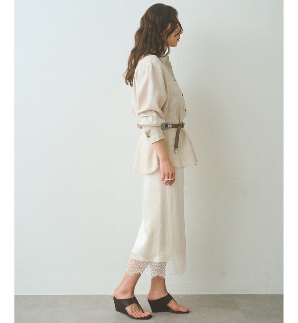  「サテンレーススカート」|スカート|