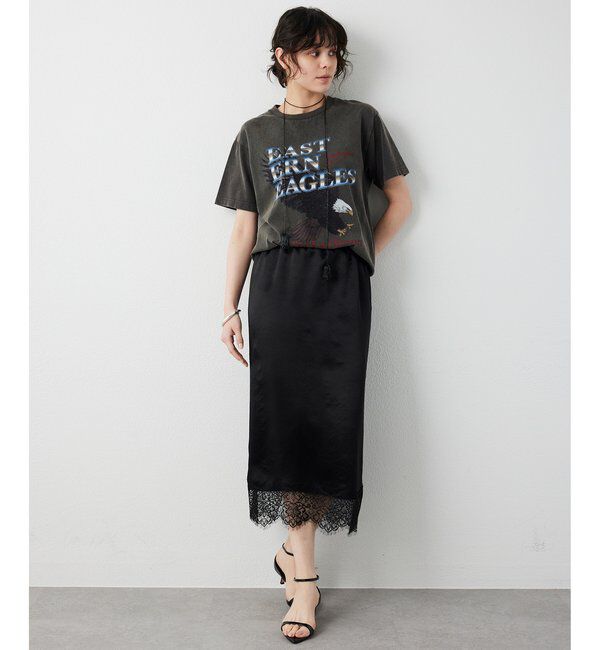  「サテンレーススカート」|スカート|