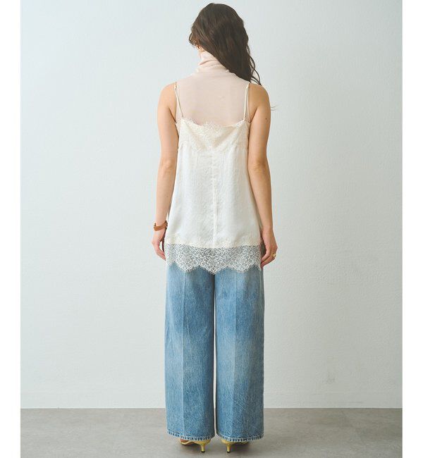  「サテンレースキャミソール」|シャツ・ブラウス|