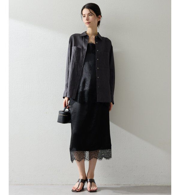  「サテンレースキャミソール」|シャツ・ブラウス|