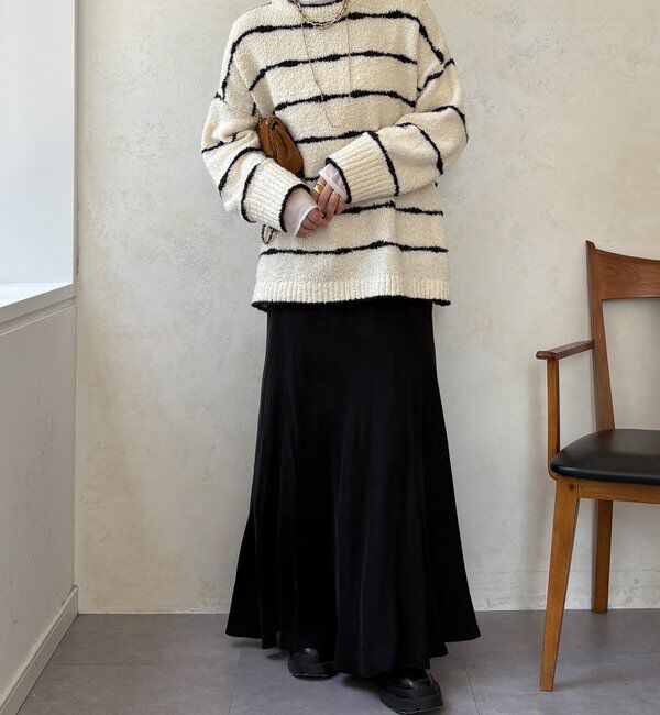  「【WEB限定】手書き風ボーダープルオーバー」|ニット・セーター|