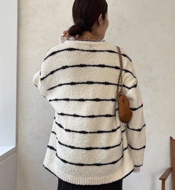  「【WEB限定】手書き風ボーダープルオーバー」|ニット・セーター|