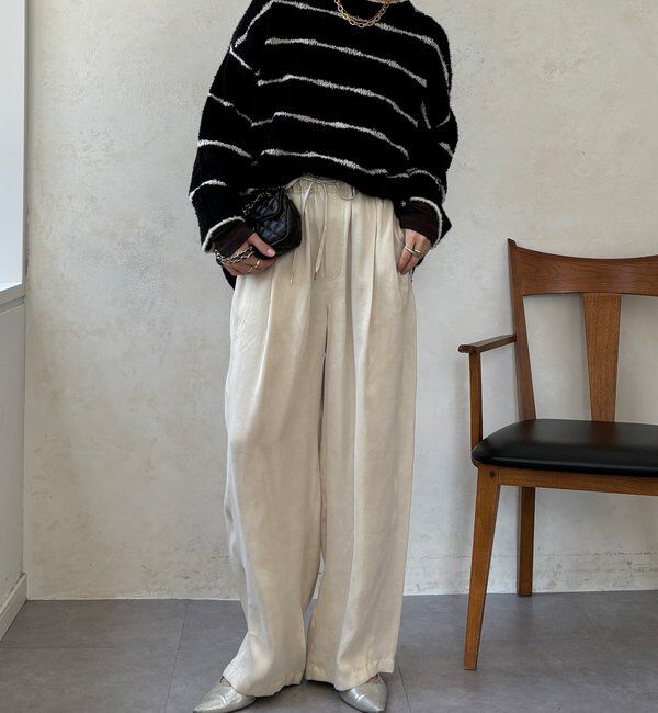  「【WEB限定】手書き風ボーダープルオーバー」|ニット・セーター|