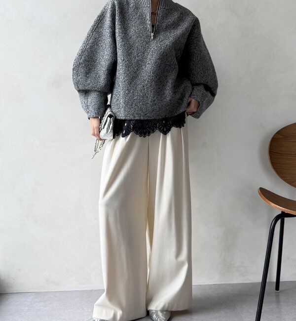  「ハーフジッププードルプルオーバー」|Tシャツ・カットソー|