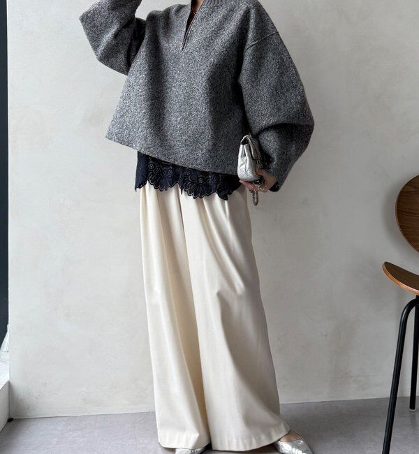  「ハーフジッププードルプルオーバー」|Tシャツ・カットソー|