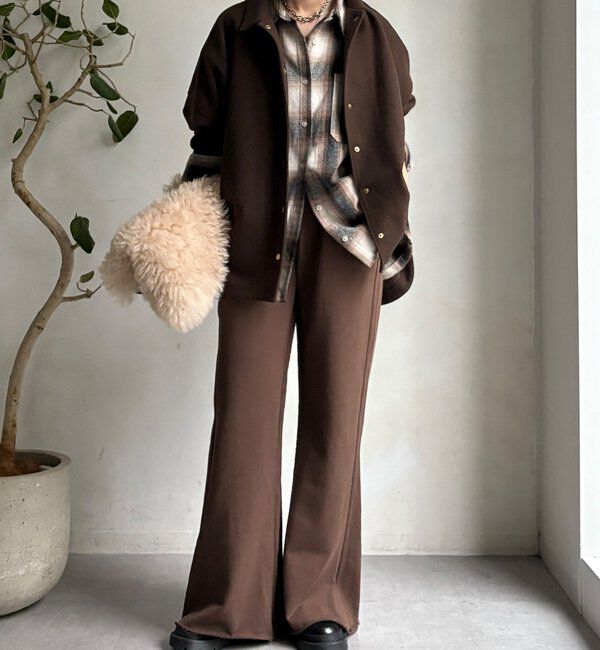  「【WEB限定】セミフレア裏毛パンツ」|チノ|