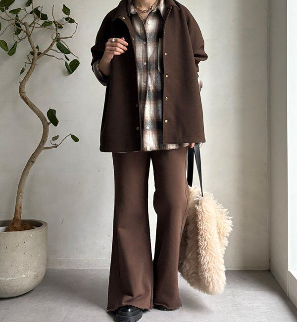  「【WEB限定】セミフレア裏毛パンツ」|チノ|