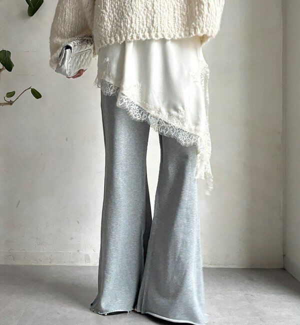  「【WEB限定】セミフレア裏毛パンツ」|チノ|