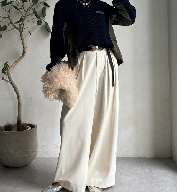  「【WEB限定】ミリタリー風ドッキングニット」|ニット・セーター|