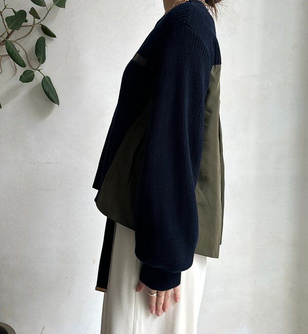  「【WEB限定】ミリタリー風ドッキングニット」|ニット・セーター|