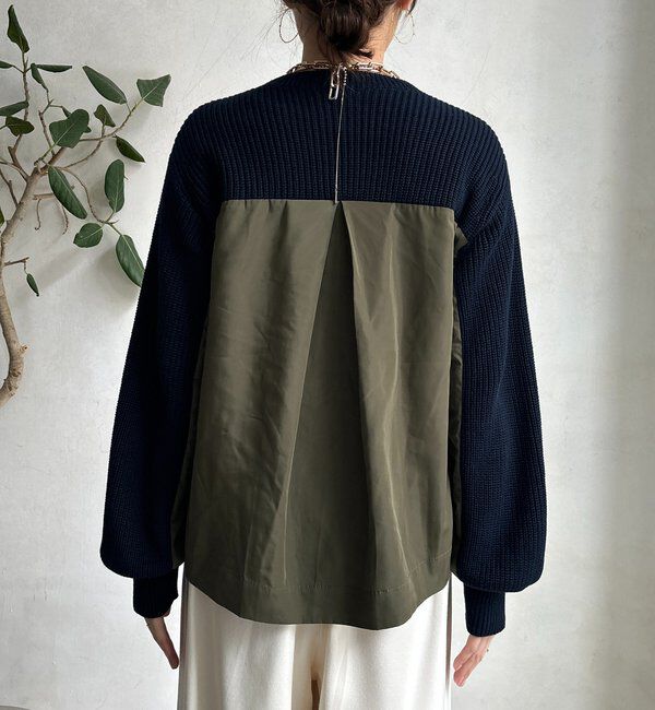  「【WEB限定】ミリタリー風ドッキングニット」|ニット・セーター|