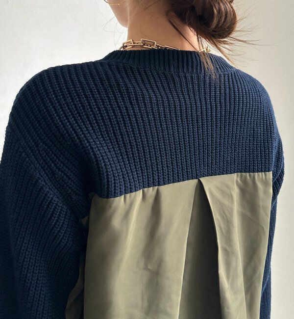  「【WEB限定】ミリタリー風ドッキングニット」|ニット・セーター|