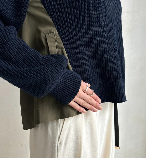  「【WEB限定】ミリタリー風ドッキングニット」|ニット・セーター|