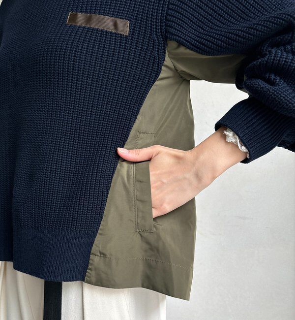  「【WEB限定】ミリタリー風ドッキングニット」|ニット・セーター|